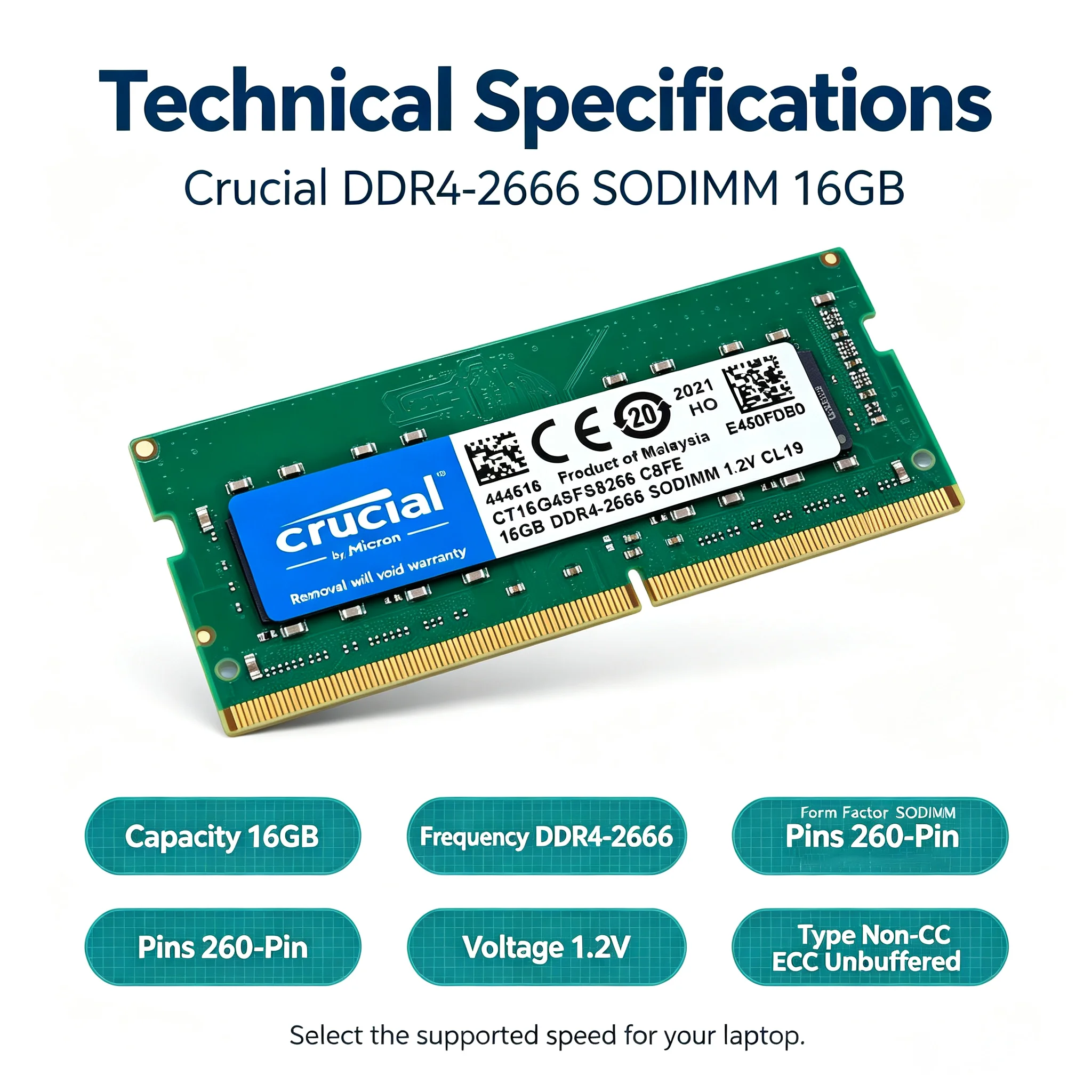 Memoria RAM Crucial DDR4 para  - Sodimm Ddr4 reseña y precio