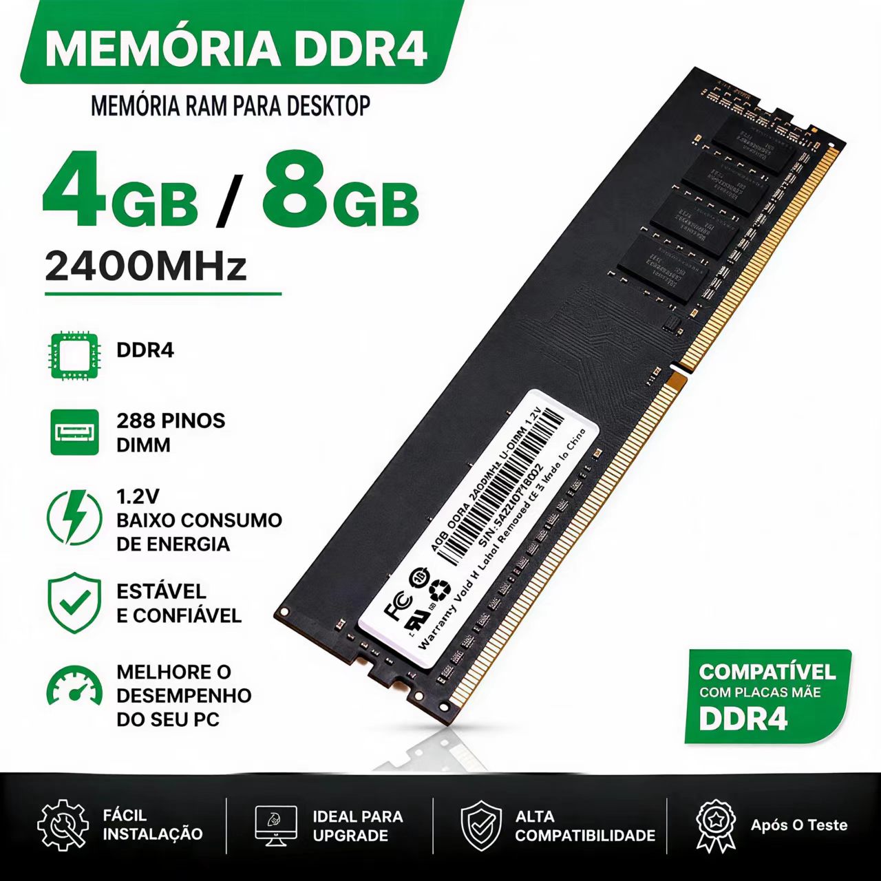 Memoria RAM DDR4 4GB 8GB 2400M - Ddr4 3200 16Gb reseña y precio