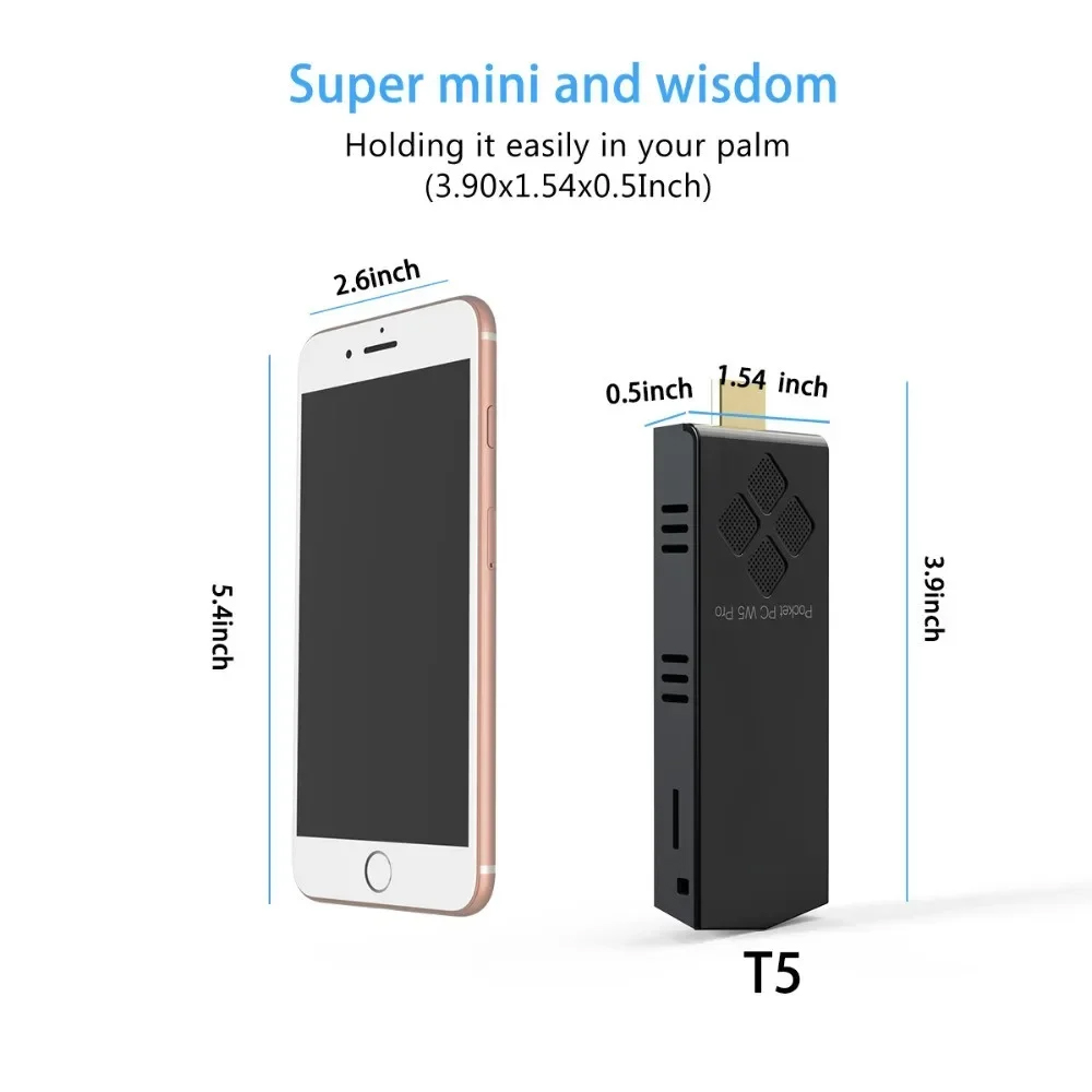Mini PC T5/W5 PRO con Windows  - Ram Memory Module reseña y precio