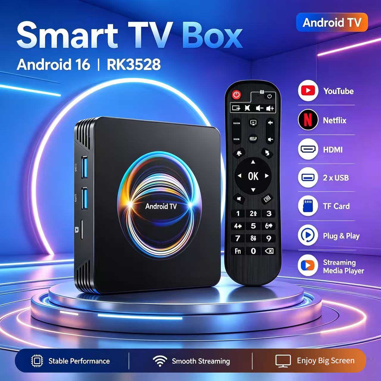 Android 16 X66 TV Box RK3528 Q - Ddr3 8Gb reseña y precio