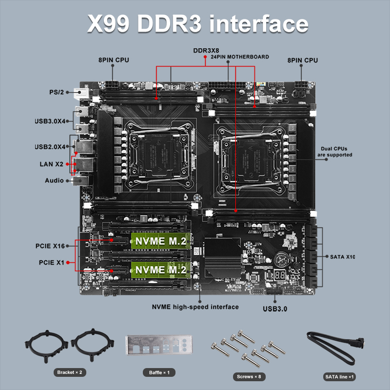 Placa base de Cpu de doble enc - Ecc Ram Server reseña y precio